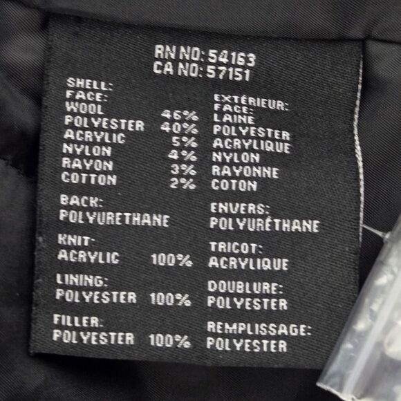 NWOT Marc New York MM0AW315 Burnett M50 Mens Small Black Wool Blend Peacoat - Picture 6 of 7